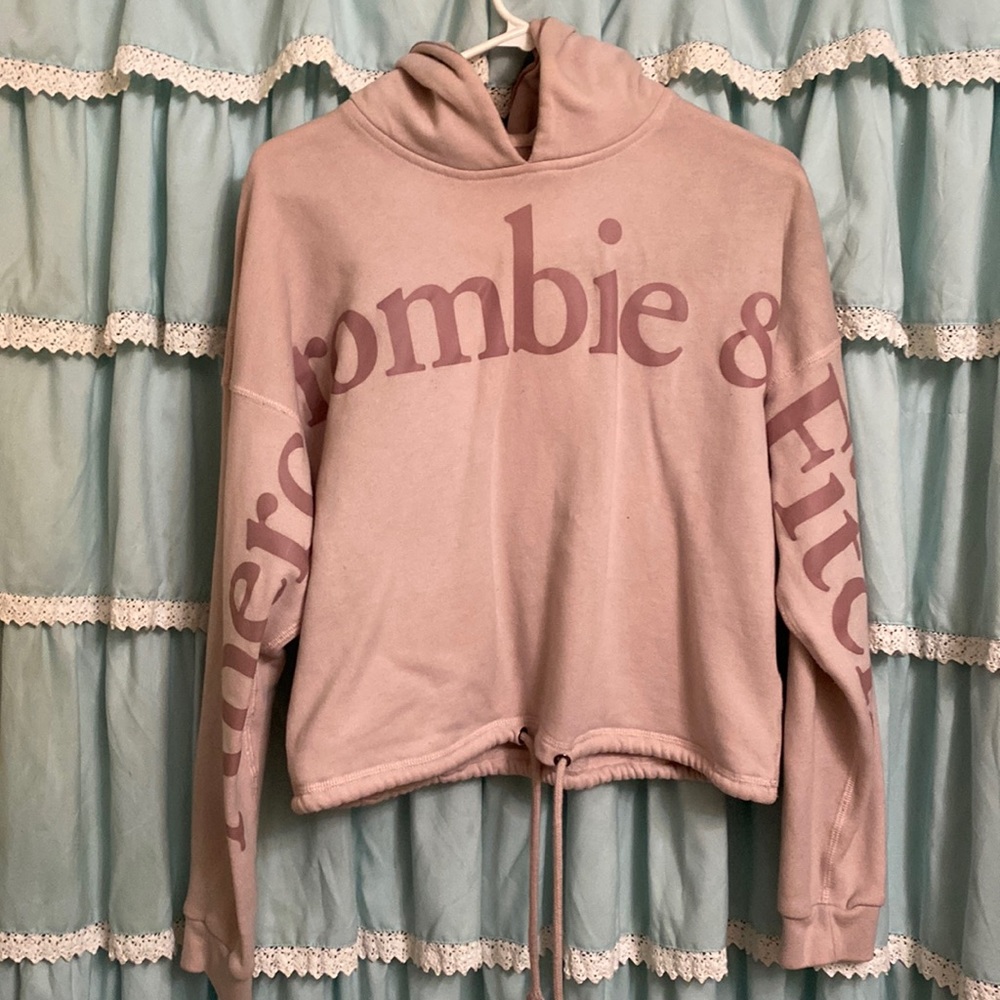 Abercrombie & Fitch cinch waist cropped hoodie